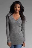 metrostyle Cabled Henley Tunic