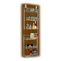 Storage Dynamics 5-Foot Vinyl Covered Steel Over door Storage Basket Rack