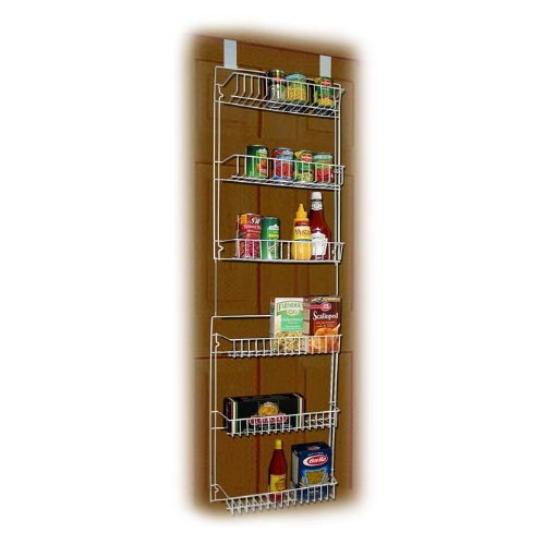 5 foot Vinyl Covered Steel Overdoor Storage Basket Rack - Home and Garden > Organization