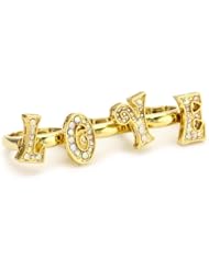 Betsey Johnson "60s Mod " Love Multi-Finger Stretch Ring