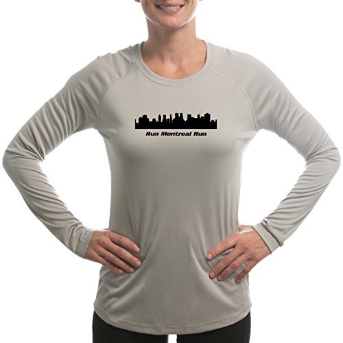 Split Time Women's Montreal UPF Long Sleeve Running T-Shirt XX-Large Athletic Grey