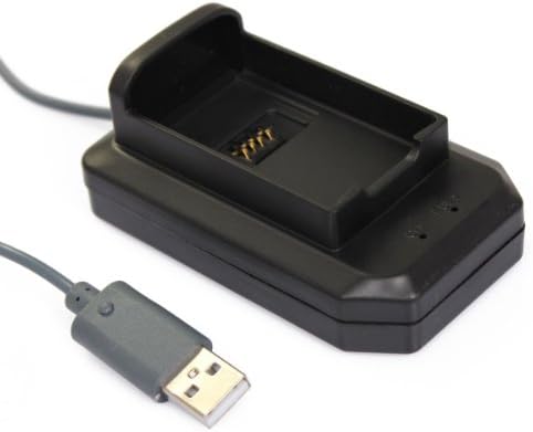 Belpair Black 4 in 1 USB Battery Pack and Cable Kit 4800mAh Rechargeable Battery Pack for Xbox 360