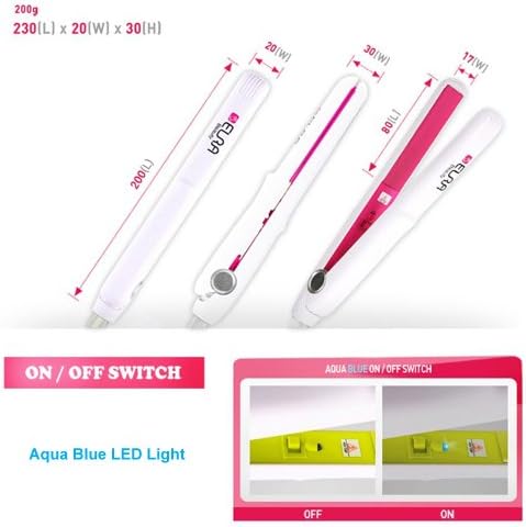 Portable Handy Mini Hair Straightner ELRA EHS-7421 Free Voltage AC110~220V (087) (Green)