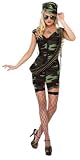 Smiffy’s Women’s Fever Combat Girl Costume, Green, Small Picture
