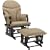Dutailier Ultramotion Bow Back Glider Rocker and Ottoman Combo, Desert
