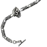 Men's Stainless Steel Skull And Diamond Bracelet