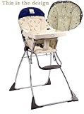Cosco Flat Fold High Chair 03354JJV Jungle Jive