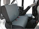 Rampage Products 5047821 07-09 Jeep Wrangler Unlimited 4 Door Black w/ Grey Custom Fit Neoprene Rear Seat Cover