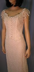 Ivory Re-Embroidered Lace Corset Set