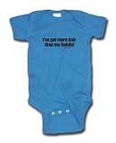 I've Got More Hair Than My Daddy Baby/Infant Onesie 6 Month Pink