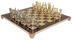 Greek & Roman Chess Set Package - Red
