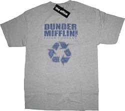 The Office Dunder Mifflin Inc Paper Company Recycle t-shirt Gray