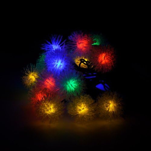 Lycheers 4.8m 20 Led Chuzzle Solar Fairy String Lights for Outdoor, Gardens, Homes, Christmas Party (Multi-color)