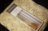 Floral Trail Champage Gold Damask Woven Fabric Shower Curtain