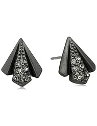 Sam Edelman Pave Fan Hematite Stud Earrings