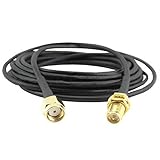 HDE Durable Reverse Polarity -SMA Wifi WAN / LAN Router Antenna Extention Cable - 10ft 3M