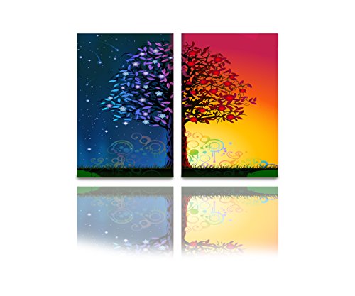 ASIA MODERN ABSTRACT WALL ART PAINTING ON CANVAS NEW Style ! (NO FRAME）with A riot of colours of the tree, the abstract conception
