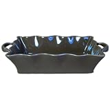 BIA Cordon Bleu Wavy 3-Quart Rectangle Baker, Espresso
