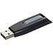 Verbatim 64GB USB 3.0 Store 'n' Go V3 Flash Drive - Cap-Less & PC/Mac Compatible - Gray