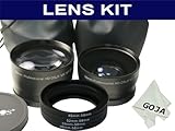 10 Pcs KIT, Includes: 2.0X Telephoto + 0.45X Wide Angle Lens Set Fits 58MM  ....