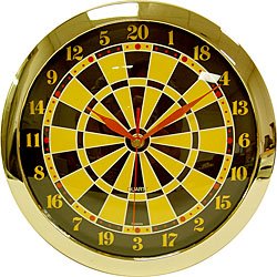 Dartboard Quartz Clock - Billiards > Novelty Clocks