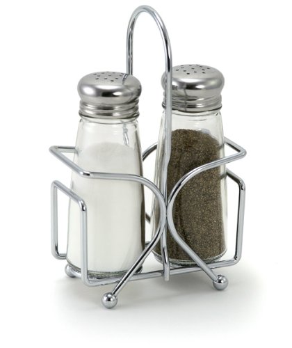 Salt and Pepper Shaker with Rack