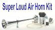 Chrome Trumpet 135db Air Horn Kit w/12v H.D. Compressor Plug-n-Blow