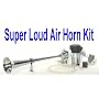 Chrome Trumpet 135db Air Horn Kit w/12v H.D. Compressor Plug-n-Blow