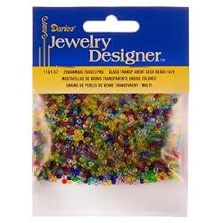 10/0 Transparent Seed Beads, 20 Gram, Multi Mix