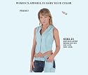 Women's Baby Blue Leather Braided Vest with Side Laces