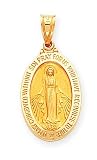 14k Miraculous Medal Pendant