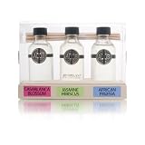 Archipelago Botanicals Signature Series Mini Fragrance Diffusers 3 Piece Set Includes: 4.9 oz Casablanca Blossom + 4.9 oz Jasmine Hibiscus + 4.9 oz African Freesia + 15 Diffuser Reeds