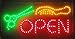 Open Hair Cut Salon LED Neon Sign 20x10