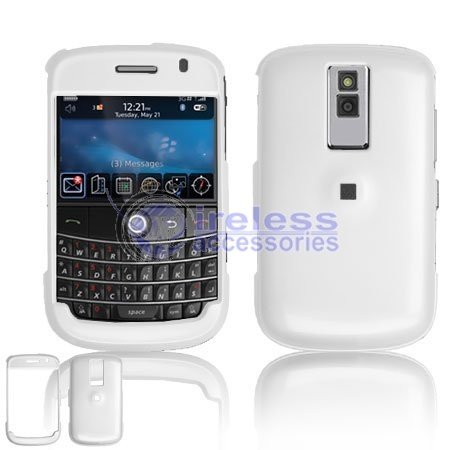 BlackBerry Bold 9000 Cell Phone White Solid Protective Case Faceplate Cover AT&T