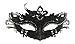 Coxeer® Laser Cut Metal Lady Masquerade Halloween Mardi Gras Party Mask