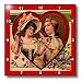 Victorian Couple in Heart - 10x10 Wall Clock