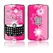 Retro Pink Flowers Design Protective Skin Decal Sticker for Blackberry 8800/ 8820/ 8830/ World Cell Phones