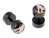 136L Stainless Steel Fake Plug Camouflage Width: 7mm Gauge: 16 - Sold as Pair