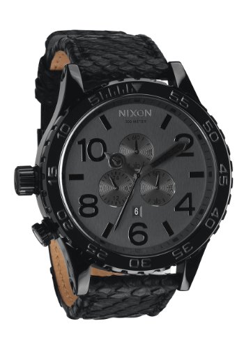 Nixon The 51-30 Chrono Leather - Men's ( Black Snake )