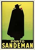 IMAGE OF 1938 Ad Porto Sandeman French Wines Don Silhouette Green Artist Georges Massiot - Original Print Ad