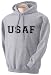 USAF Air Force Hooded Sweatshirt - Military Style Physical Training Sweatshirt in Gra...
