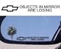 (2) Mirror Decals for CHEVY CHEVELLE SS MONTE CARLO MALIBU NOVA MALIBU HHR COBALT AVEO TRAILBLAZER SILVERADO TAHOE SUBURBAN AVALANCHE SSR CORVETTE ZR1 CAMARO IMPALA SS Blazer S10 Lumina ASTRO VAN C-10 C/K 1500 2500 3500 CHEVELLE COLORADO CORSICA CORVAIR EL CAMINO EQUINOX S-10 TRACKER UPLANDER VENTURE