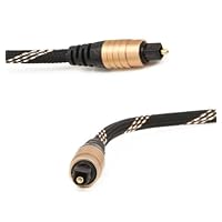 Aurum Pro Series Toslink Cable - Digital Optical Audio Cable - 15 Feet