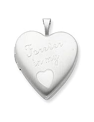 Sterling Silver 20mm Forever In My Heart Locket