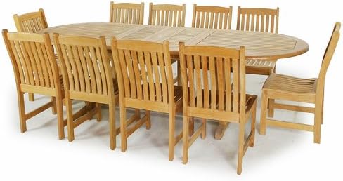 Montserrat 11pc Oval Dining Teak Set