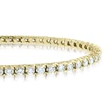 Natural Diamond Bracelet in 18k Yellow Gold Tennis Bracelet (G, SI1, 3.38 cttw)-Certificate of Authenticity, 4 Prong Setting, 7"