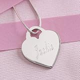Personalized Sterling Silver Heart Necklace