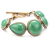 Lucky Brand Turquoise Color Howlite Gold-Tone
