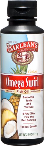 Barlean's Pina Colada Fish Oil Swirl, 8-Ounce