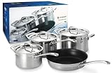 Le Creuset 3 ply Stainless Steel 4 Piece Cookware Set